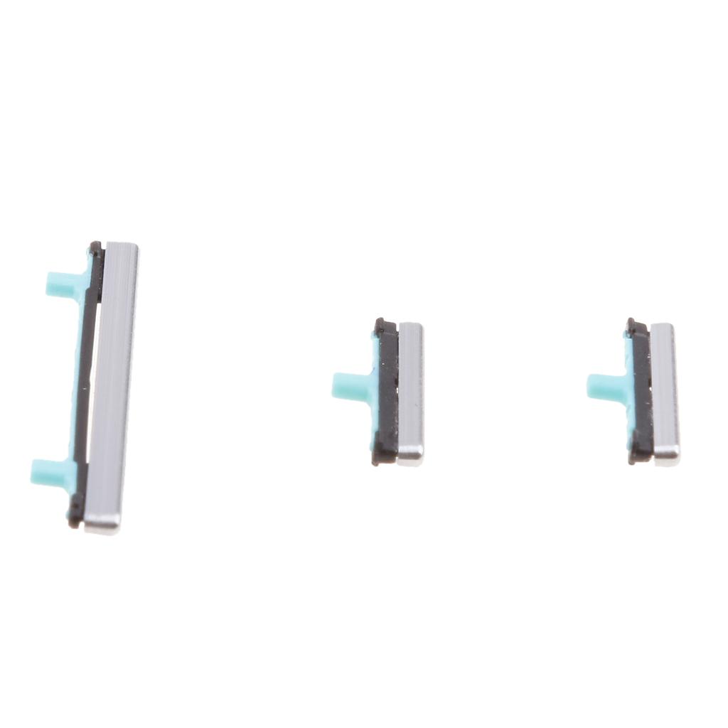 2X For Samsung S8/S8+,On Off Power + Volume Control Buttons Replacement Silver