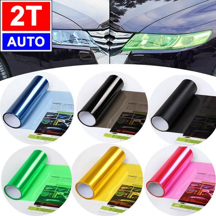 Film decal dán chóa đèn xe hơi ô tô xe máy - kích thước 30cm x 60cm: SKU: 343