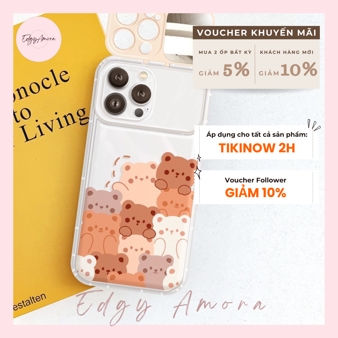 Ốp lưng Iphone chống sốc có gương hình gấu nhỏ đáng yêu dành cho Iphone 11 / Phone 11 Pro / Iphone 11 Pro Max / Iphone 12 / Iphone 12 Pro / Iphone 12 Pro Max / Iphone 13 / Iphone 13 Pro / IPhone 13 Pro Max / Iphone 14/ Iphone 14 Pro / Iphone 14 Pro Max
