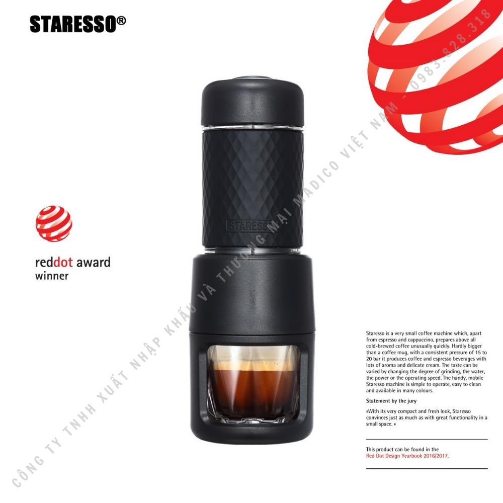 Máy pha cà phê cầm tay mini STARESSO SP-200 pha chế các loại espresso, capuchino - Hàng nhập khẩu