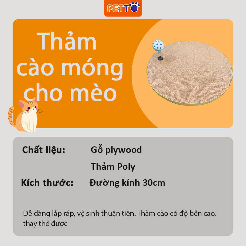 Thảm cào móng SIÊU XINH cho mèo - bàn cào móng cho mèo chuốt bỏ móng cũ, giúp giảm stress hiệu quả TC009