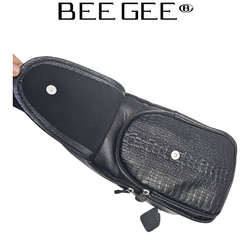 Túi Đeo Chéo thời trang - Da Cá Sấu cao cấp bền bỉ, không bong tróc, không thấm nước - BEE GEE DCN9181