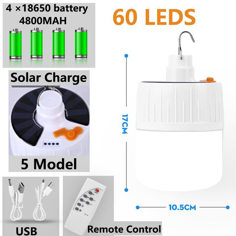 Bóng Đèn Led Năng Lượng Mặt Trời Sạc USB Tiện Dụng