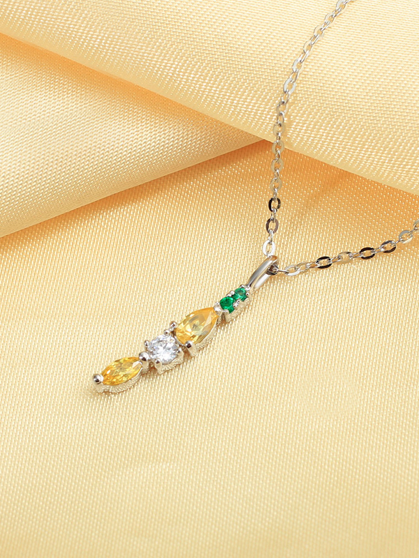 Mặt dây Bạc hình trái cây đính đá JP1028S Jyme Jewelry