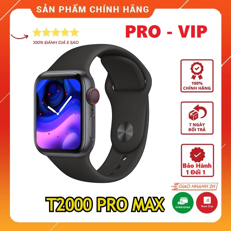 Đồng Hồ Thông Minh Thế Hệ Mới 2023 T2000 Promax Cảm Ứng Chống Nước- DRU - Hàng Chính Hãng