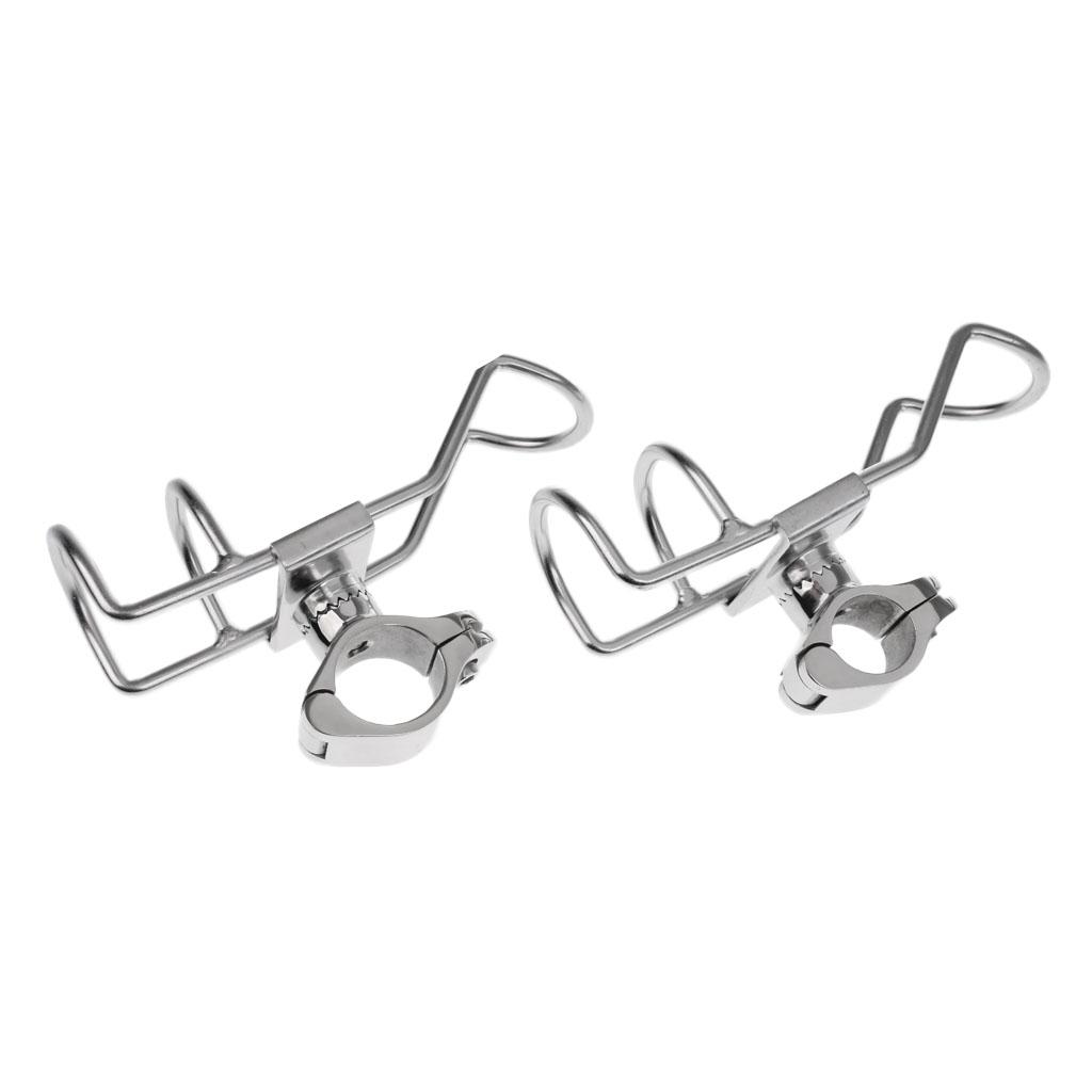 Stainless Steel Rotating Fishing Rod Bracket Holder Boat Kayak Flush Mount