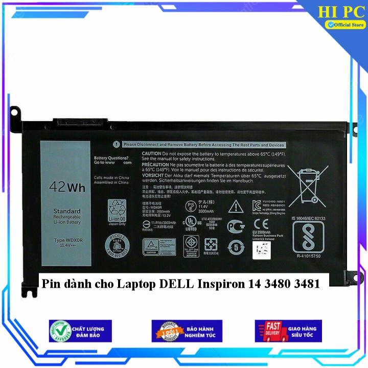 Pin dành cho Laptop DELL Inspiron 14 3480 3481 - Hàng Nhập Khẩu