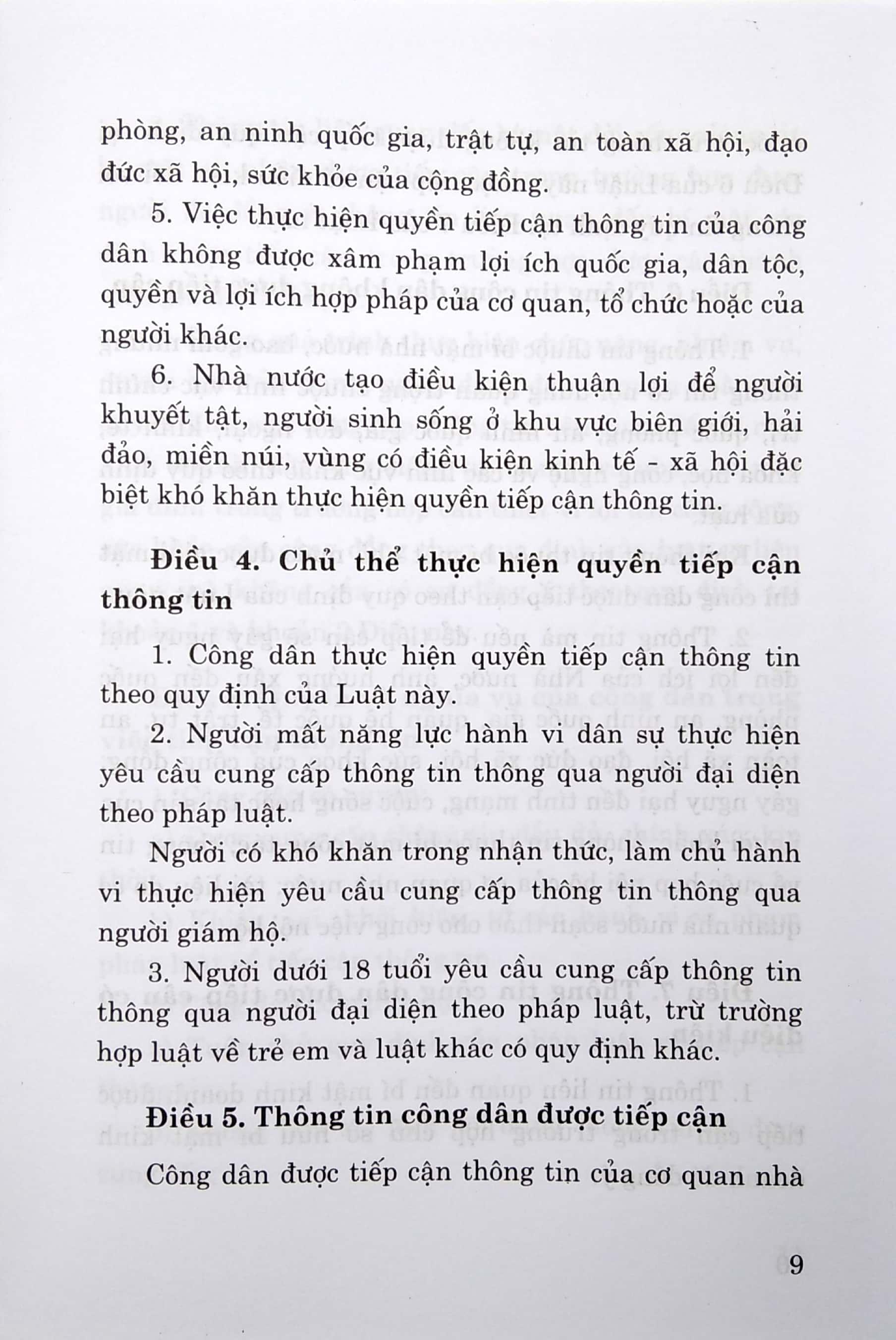 Luật Tiếp Cận Thông Tin