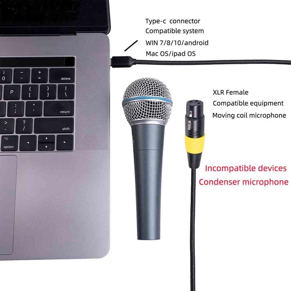 Cáp ChuyểN ĐổI Âm Thanh Micro LoạI C USB 2.0 Sang XLR 3 Pin