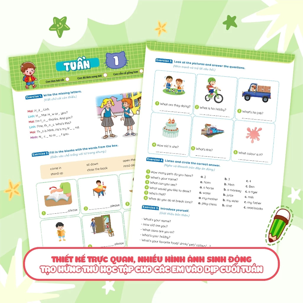 Phiếu Bài Tập Cuối Tuần Tiếng Anh 4 - Global Success (35 Tuần Học) - MEGA