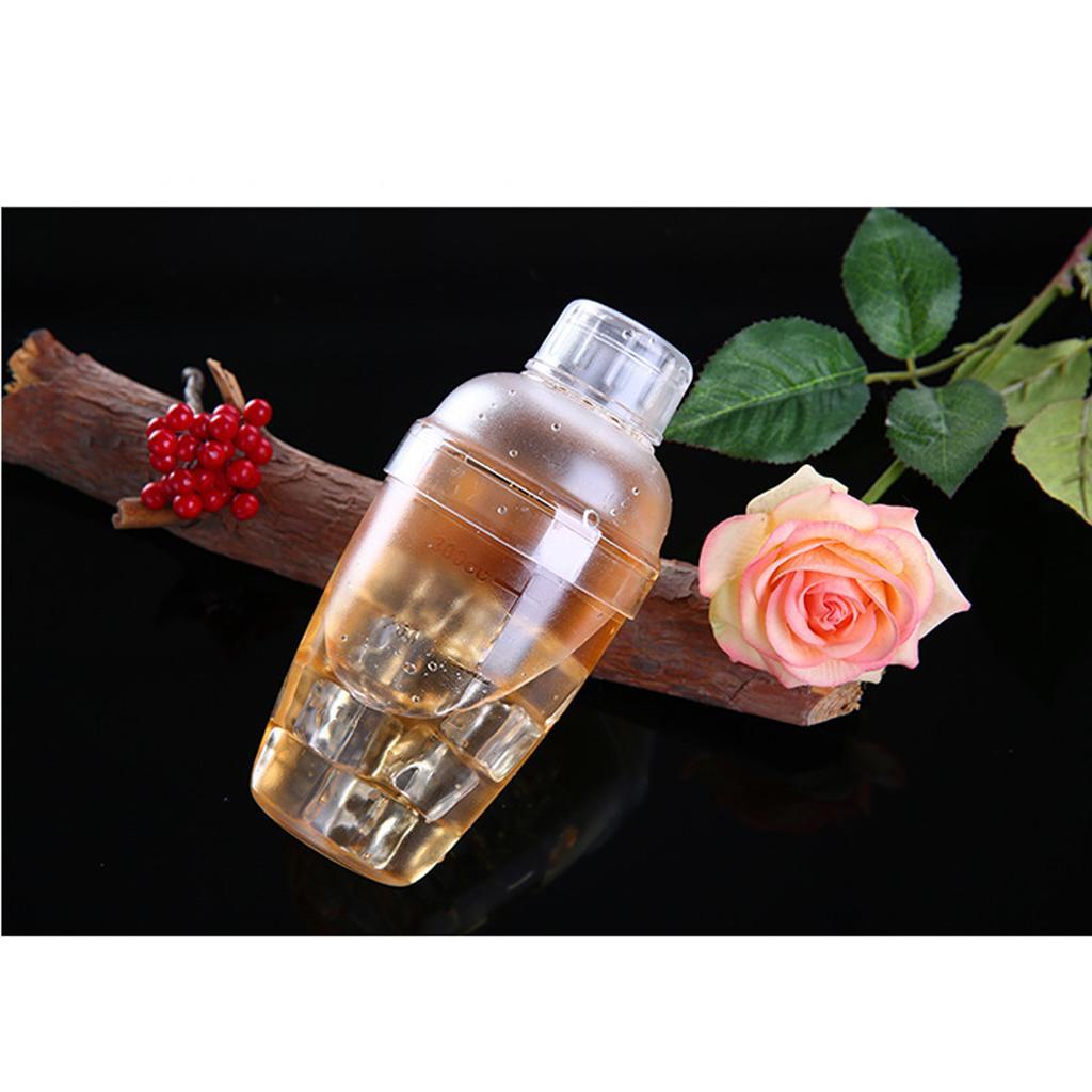 Pack 2 Clear Cocktail Shaker Drink Mixer Bartender Tool 530ml+700ml