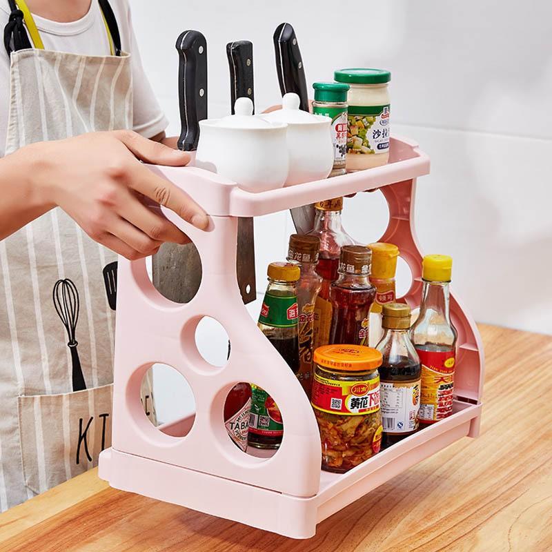 Kệ Để Vật Dụng, Gia Vị Nhà Bếp 2 Tầng Tiện Lợi