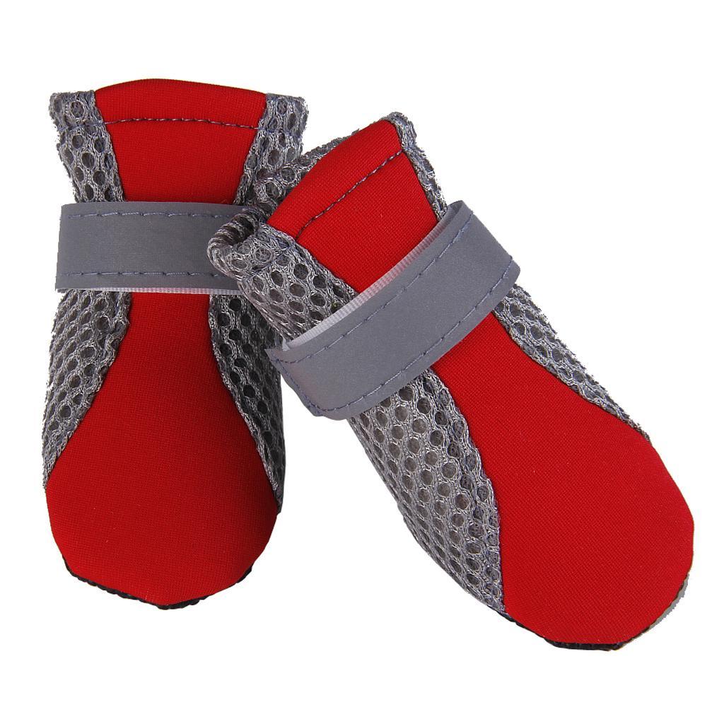 S/M/L Skid-proof Pet Dog Shoes, Puppy Boots Booties, Pets Paw Protector Red S