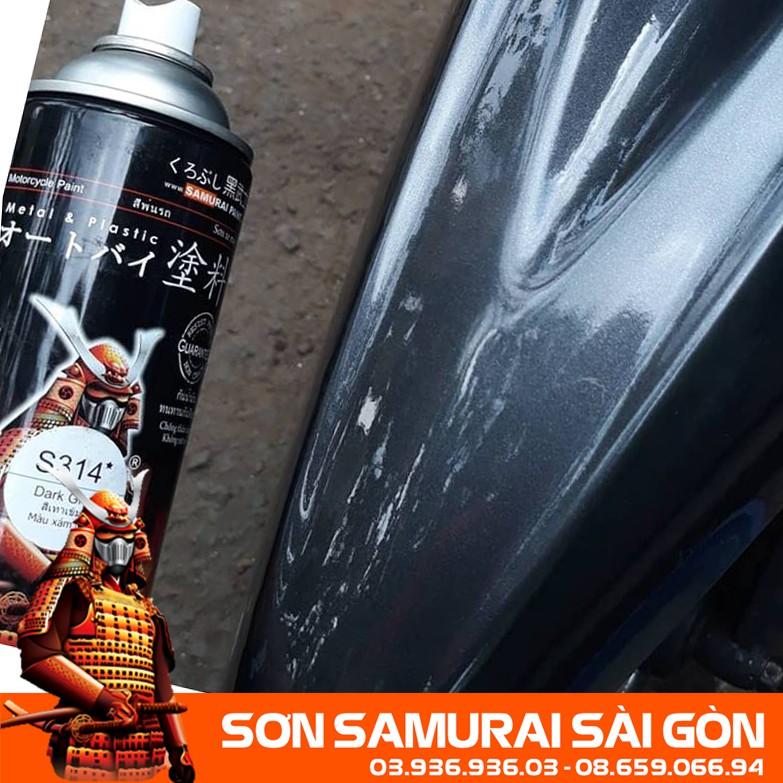 Sơn SAMURAI KUROBUSHI S314* MÀU XÁM ĐẬM chính hãng dành cho xe máy