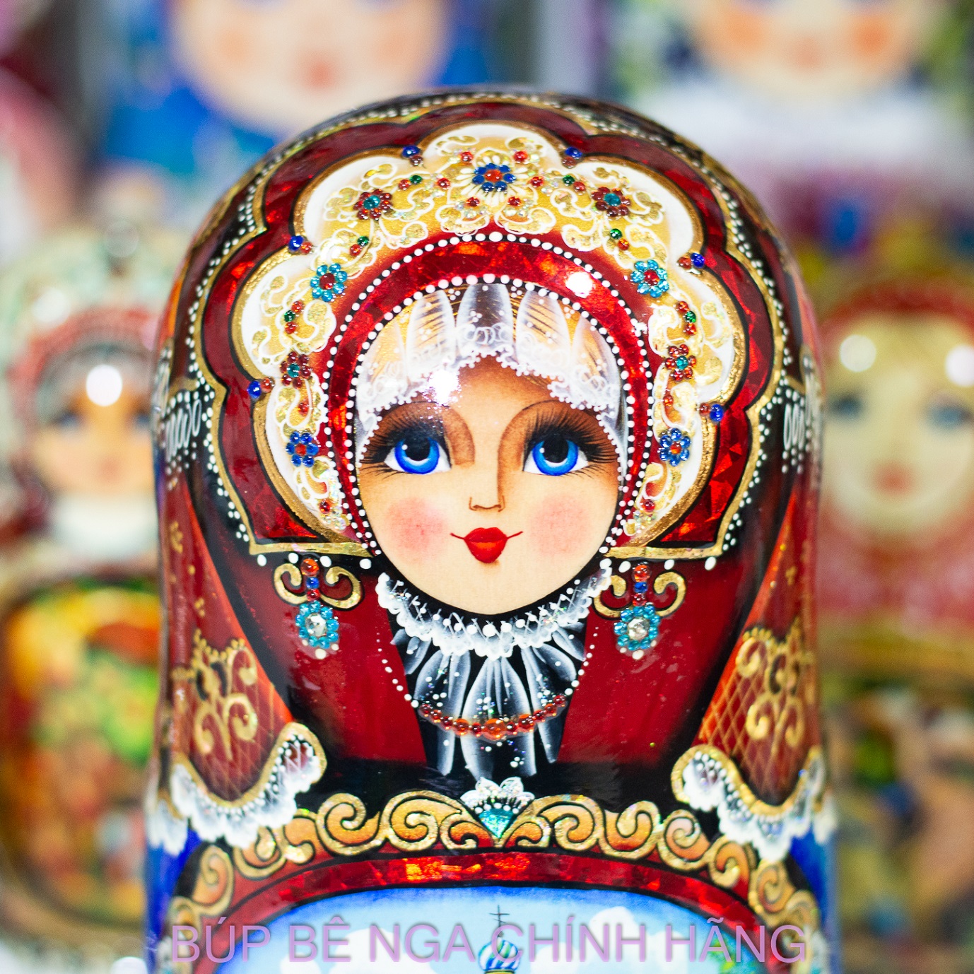 BỘ BÚP BÊ NGA CAO CẤP 10 LỚP 26CM HOA VĂN "PHONG CẢNH SAINT PETERSBURG" CỰC ĐẸP VÀ SANG TRỌNG, ĐỘC ĐÁO