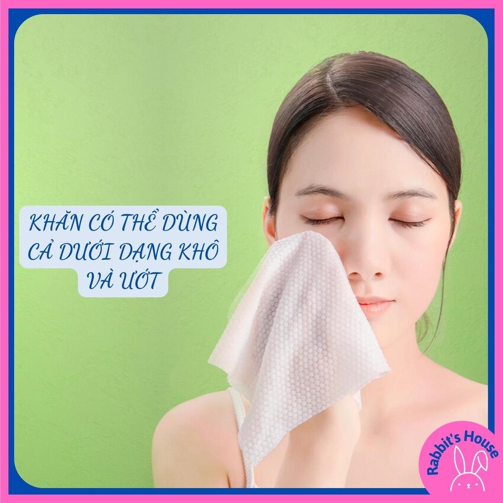 KHĂN GIẤY LAU MẶT COTTON DÙNG 1 LẦN, KHĂN MẶT KHÔ SIÊU MỀM MỊN