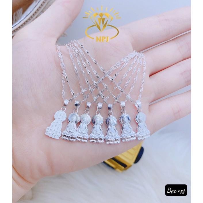 Dây chuyền phật bà bạc đẹp, vòng cổ Bạc Ta - bạc npj