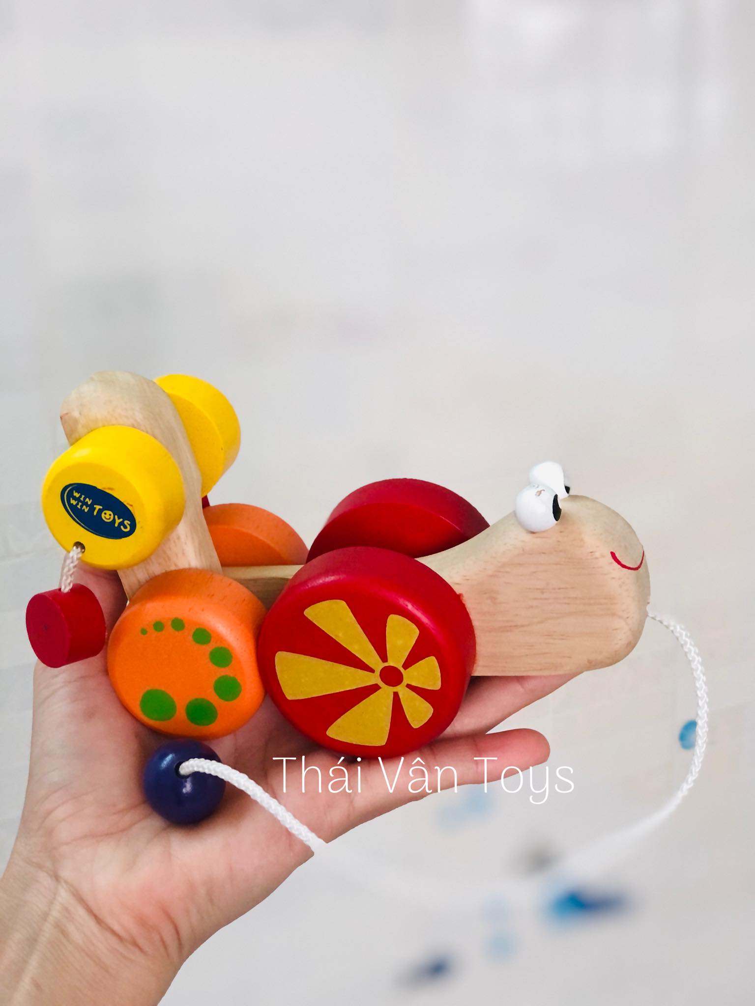 Đồ chơi gỗ hình chú ốc sên giúp bé vận động - Ốc sên vui vẻ