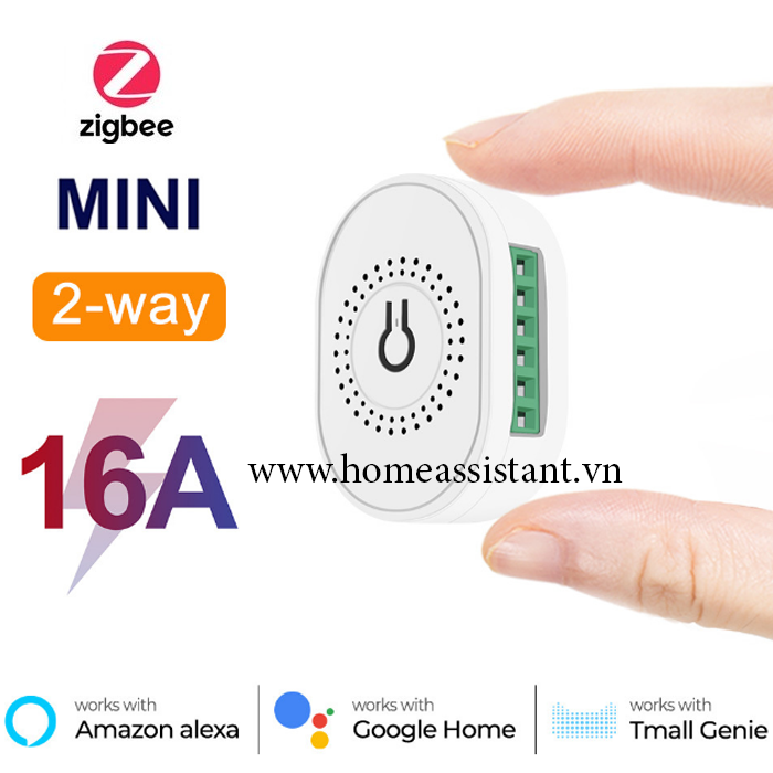 Module Công Tắc Zigbee Tuya 16A Cho Công Tắc Cơ ZMC16 (Hỗ trợ Home Assistant)