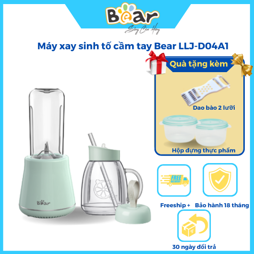 Máy xay sinh tố hoa quả cầm tay Bear LLJ-D04A1- Hàng chính hãng