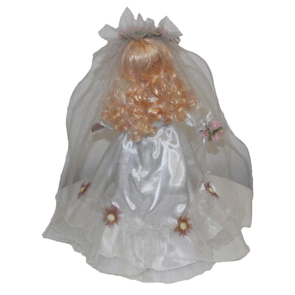 40cm Retro Porcelain Women Bride Doll Figure Handicraft White Kids Gift