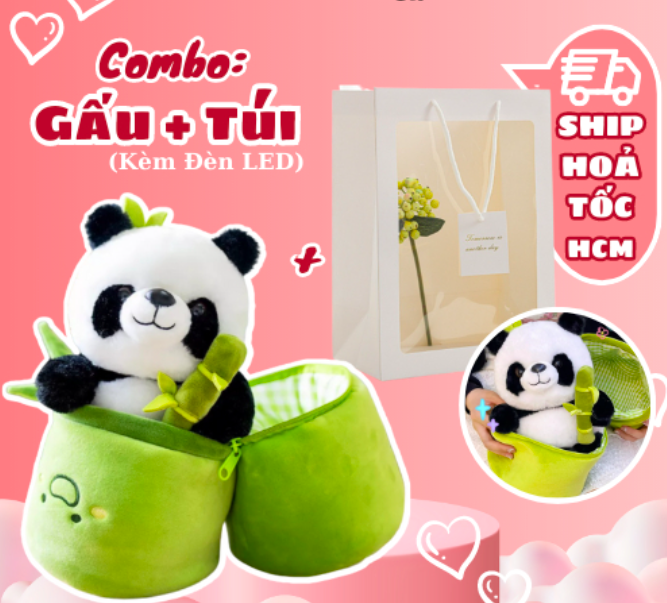 SET Quà Tặng Sinh Nhật Gấu Bông Dễ Thương - Size 35cm - Quà tặng thú nhồi bông dễ thương - Gối ôm mềm mịn cho bé