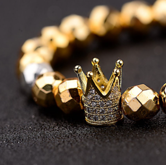 Vòng tay thời trang zircon vương miệng từ tính