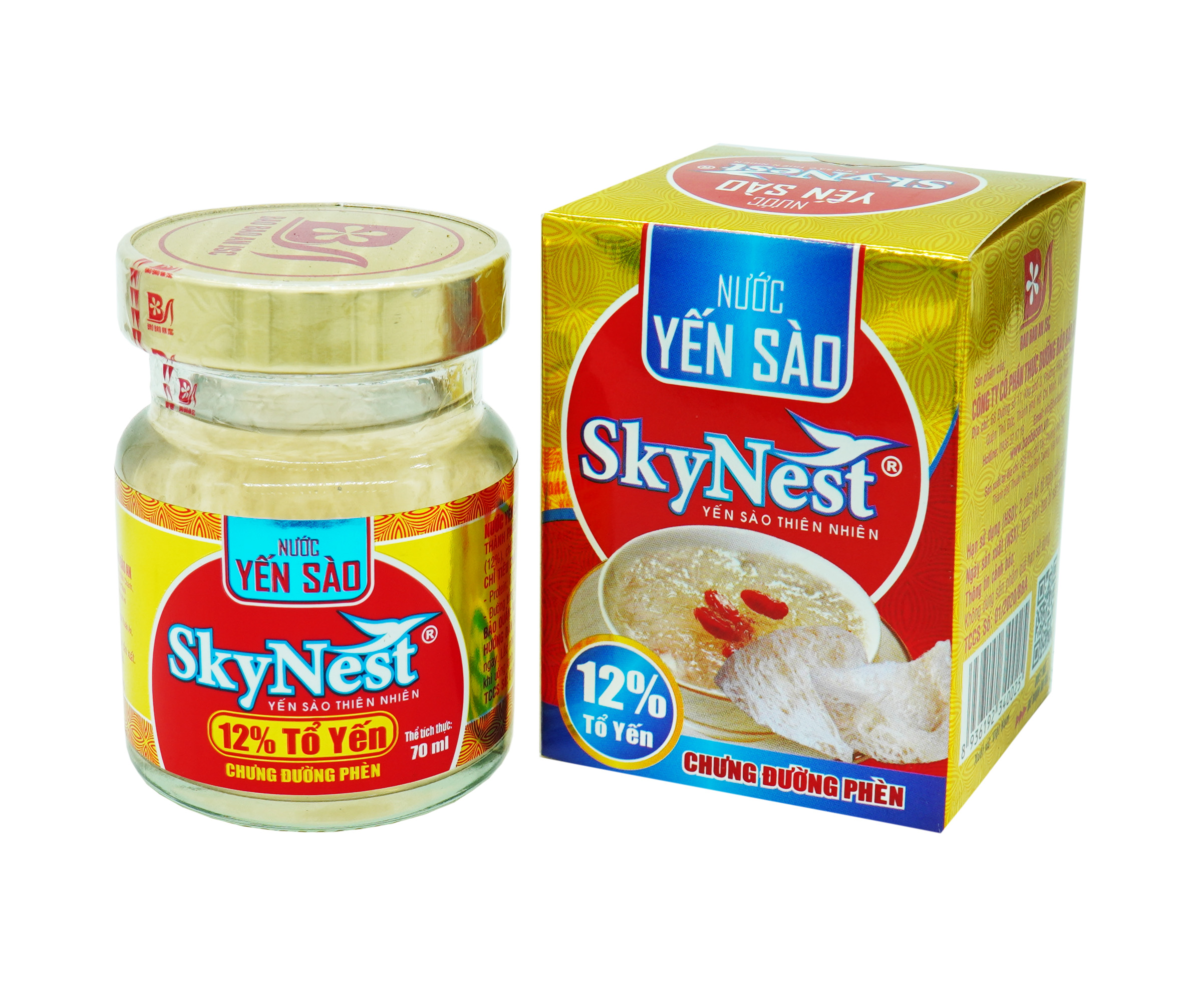 Combo 5 + TẶNG 1 cùng loại ( 6 lọ x70ml ) Nước Yến sào cao cấp SkyNest 12% Tổ Yến