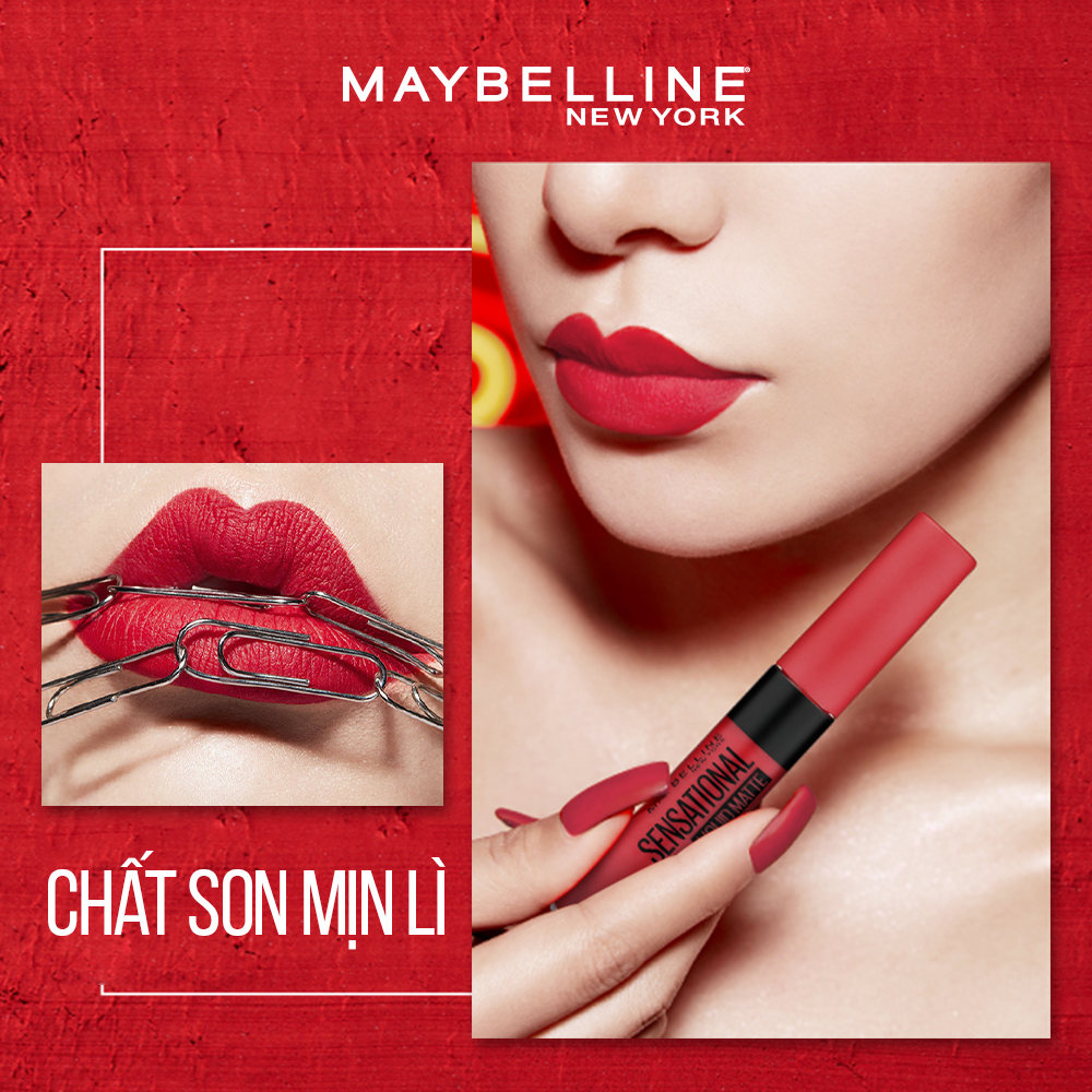 Son Kem Lì Nhẹ Môi Maybelline New York Sensational Liquid Matte Lipstick 7ml