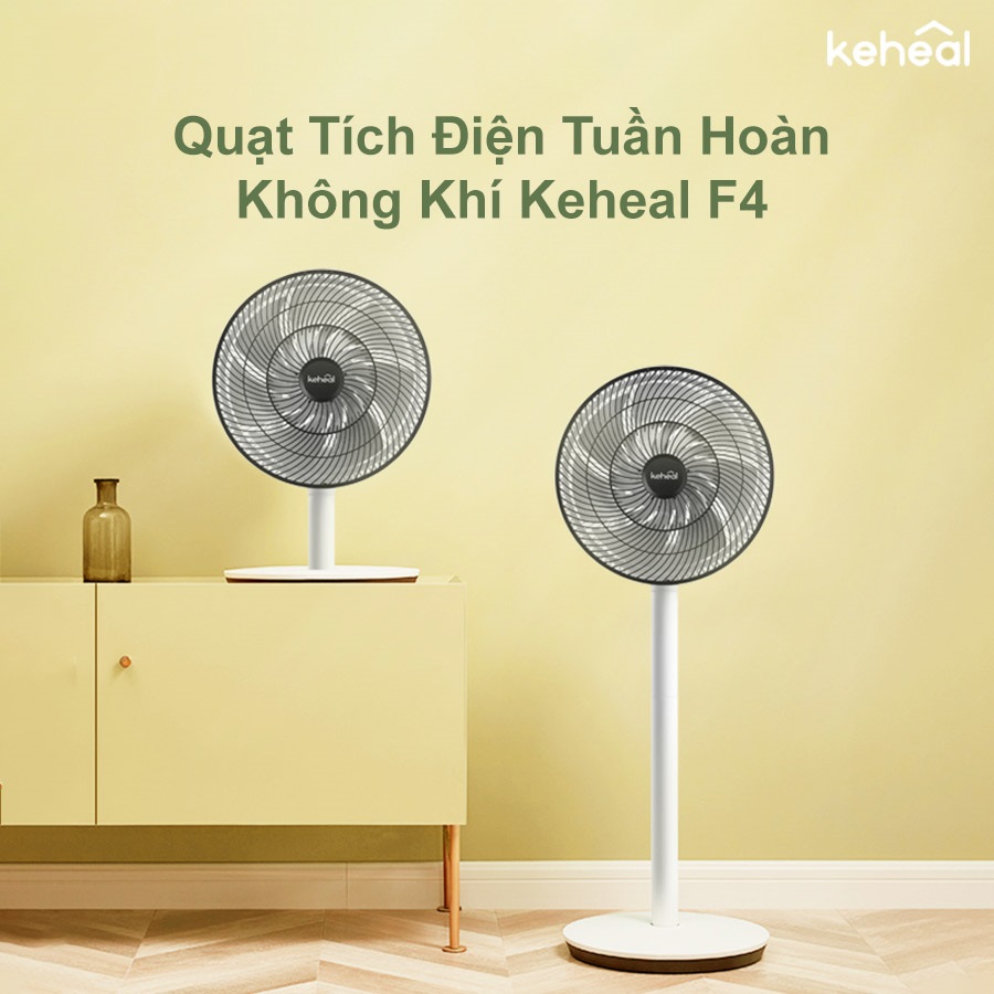 Quạt Tích Điện Tuần Hoàn Không Khí Xiaomi Keheal F4 - Hàng Nhập Khẩu