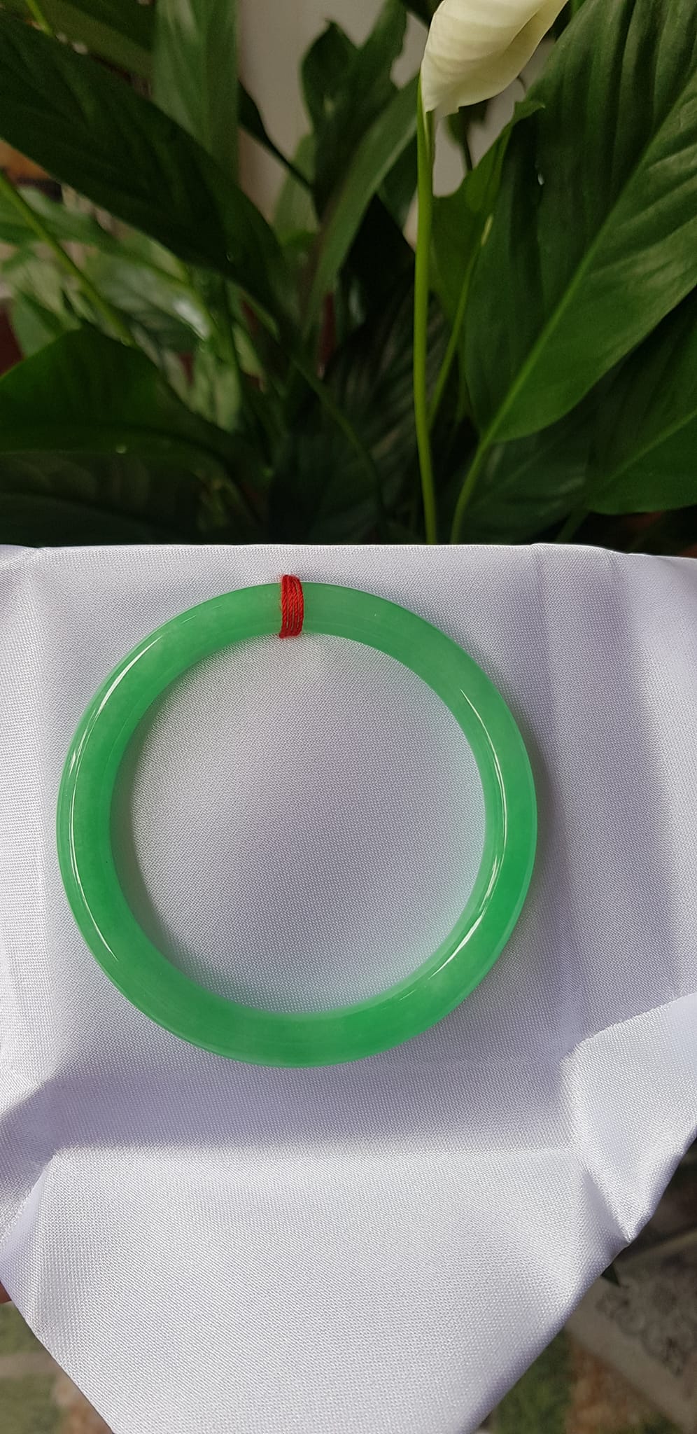 Vòng cẩm thạch Mới Lý T 54mm x 7,2mm Vòng màu xanh nhẹ nhàng bóng đẹp nữ mệnh Mộc mệnh Hỏa mệnh Thủy ạ Nữ 53kg - 60kg đeo đẹp