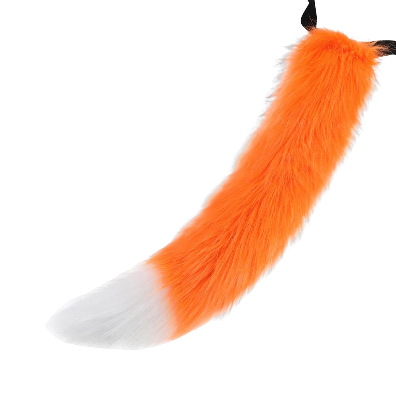 Fox Ears Tail Cosplay Props Hair Clips Attractive for Halloween