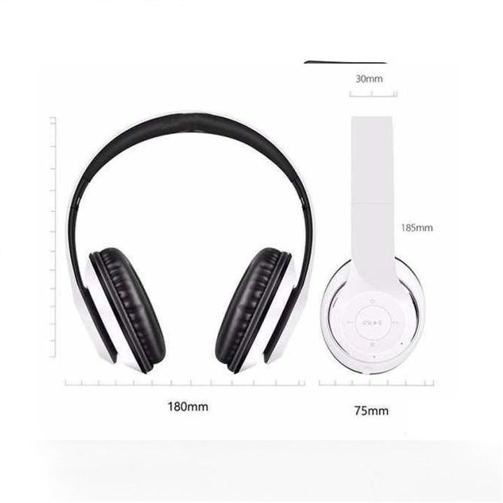 Tai Nghe Chụp Tai Không Dây Bluetooth P47 - Công Nghệ Chống Ồn - Thiết Kế Sành Điệu - Bass Siêu Trầm -Có Khe Cắm Thẻ Nhớ