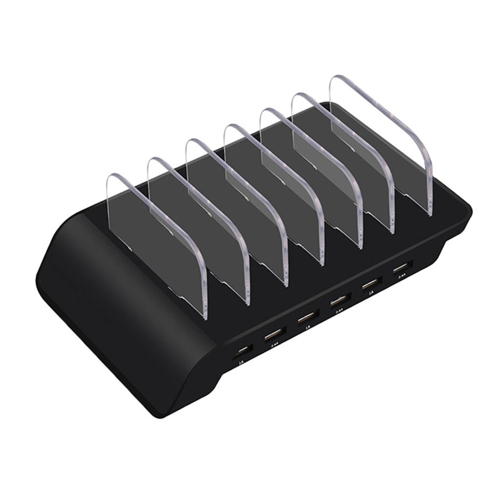 6Port Desktop USB Charging Station Dock Organizer for Phone Tablet AU