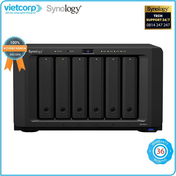 Thiết Bị Lưu Trữ Qua Mạng NAS Synology DS1621+ - Hàng Chính Hãng