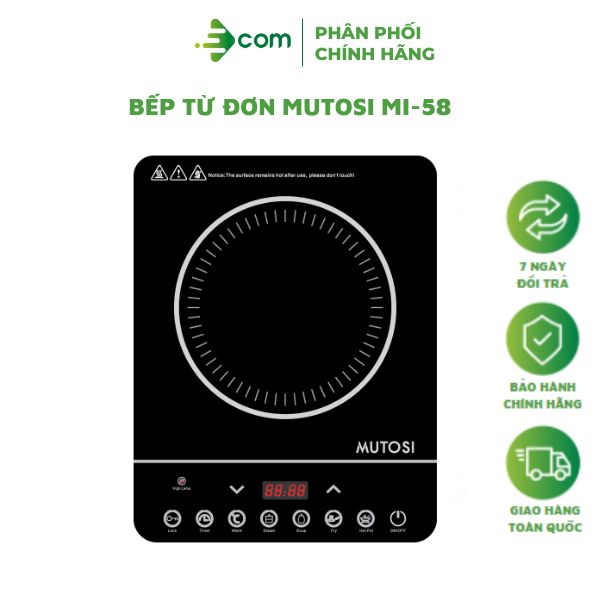 Bếp từ đơn MUTOSI MI-58 - Hàng chính hãng - tặng nồi lẩu