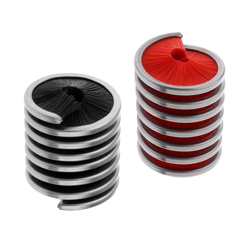 2pcs Black & Red Cylinder-shape Brush for Cleaning Tree Climbing & Rock Climbing Caving Rope Cord 8- 13mm