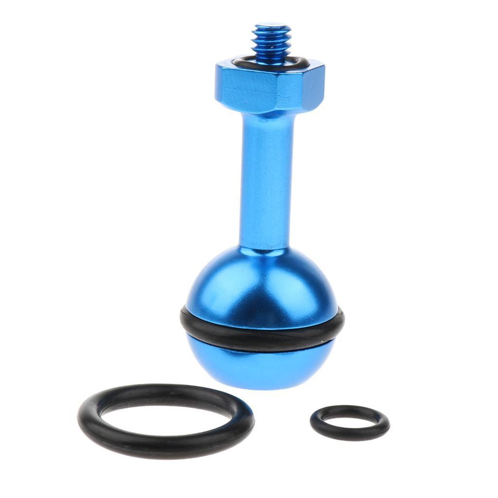5 Pieces CNC Aluminum Alloy Diving Ball Head Mount Bracket For GoPro 6/5/4/3 , Blue & Black