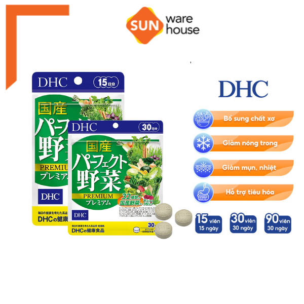 Viên Uống Rau Củ DHC Perfect Vegetable Premium Giúp Tiêu Hoá Tốt Nâng Cao Sức Khoẻ