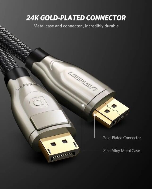 Ugreen UG30119DP107TK 1.5M Màu Đen Cáp 2 Đầu Displayport V1.2 cao cấp hỗ trợ 4K*2K 60GHz - HÀNG CHÍNH HÃNG