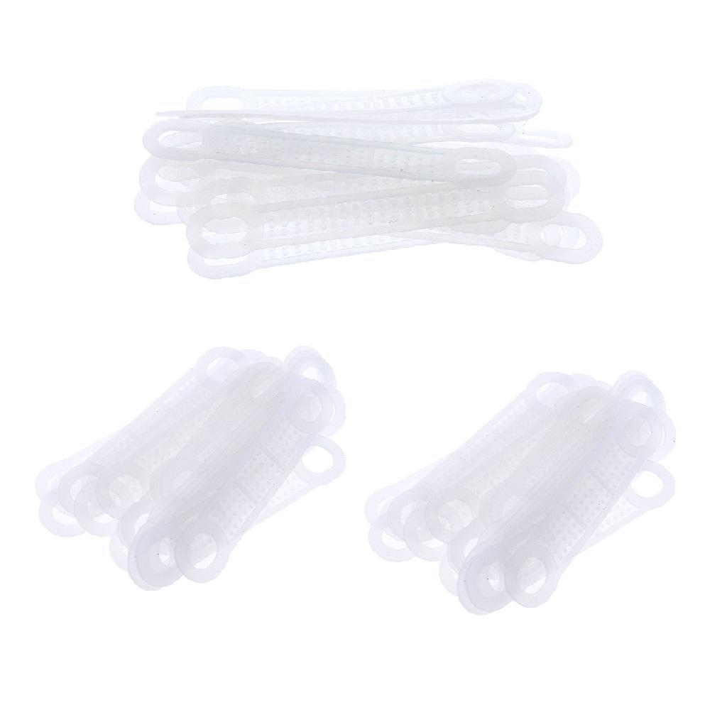 150Pcs Non-Slip Silicone Clothes Hanger Grips Clothing Hanger Strips White
