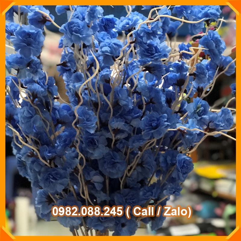 1 cành hoa đào hoa mai giả dài 1m có 5 nhánh nhỏ