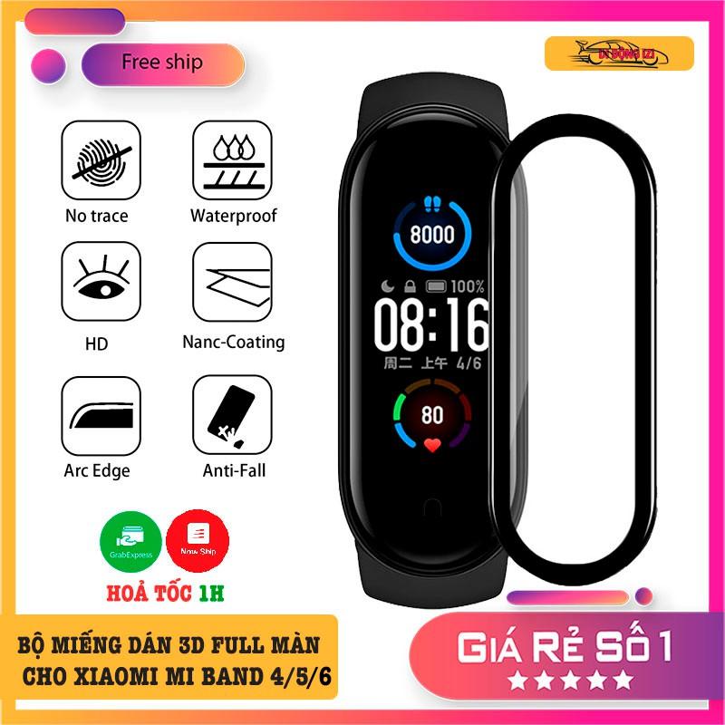 Bộ Miếng Dán 3D Full Màn Cho Xiaomi Mi Band 4/ 5/ 6/ 7/ 8 - Bảo Vệ Mặt Đồng Hồ Một Cách Trọn Vẹn