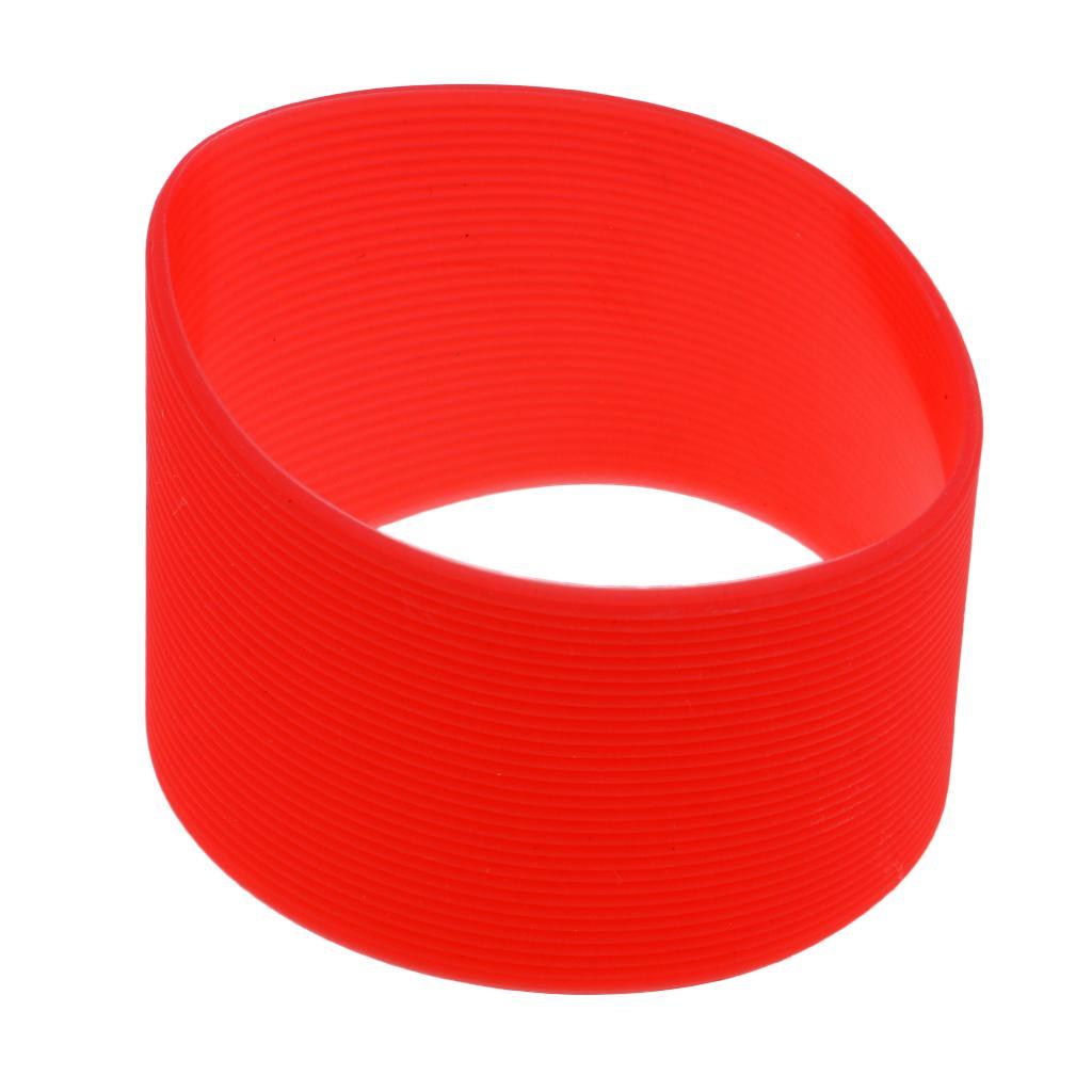3 Pieces Outdoor Silicone Round Non-slip Water Bottle Mug Cup Sleeve Cover