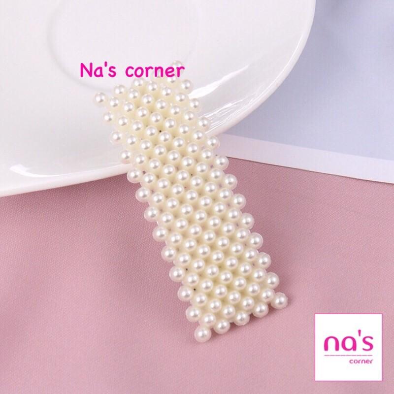 Kẹp tóc mái nhựa giả ngọc trai dễ thương