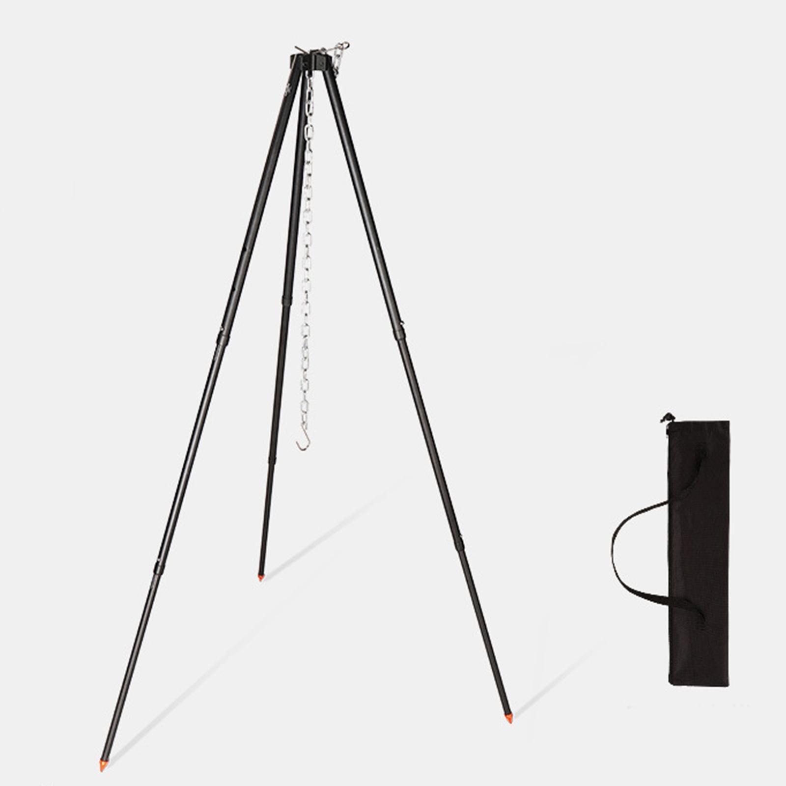 Cooking Tripod for Campfire Removable Grill Hanging Tripod with Bag for Grill Party