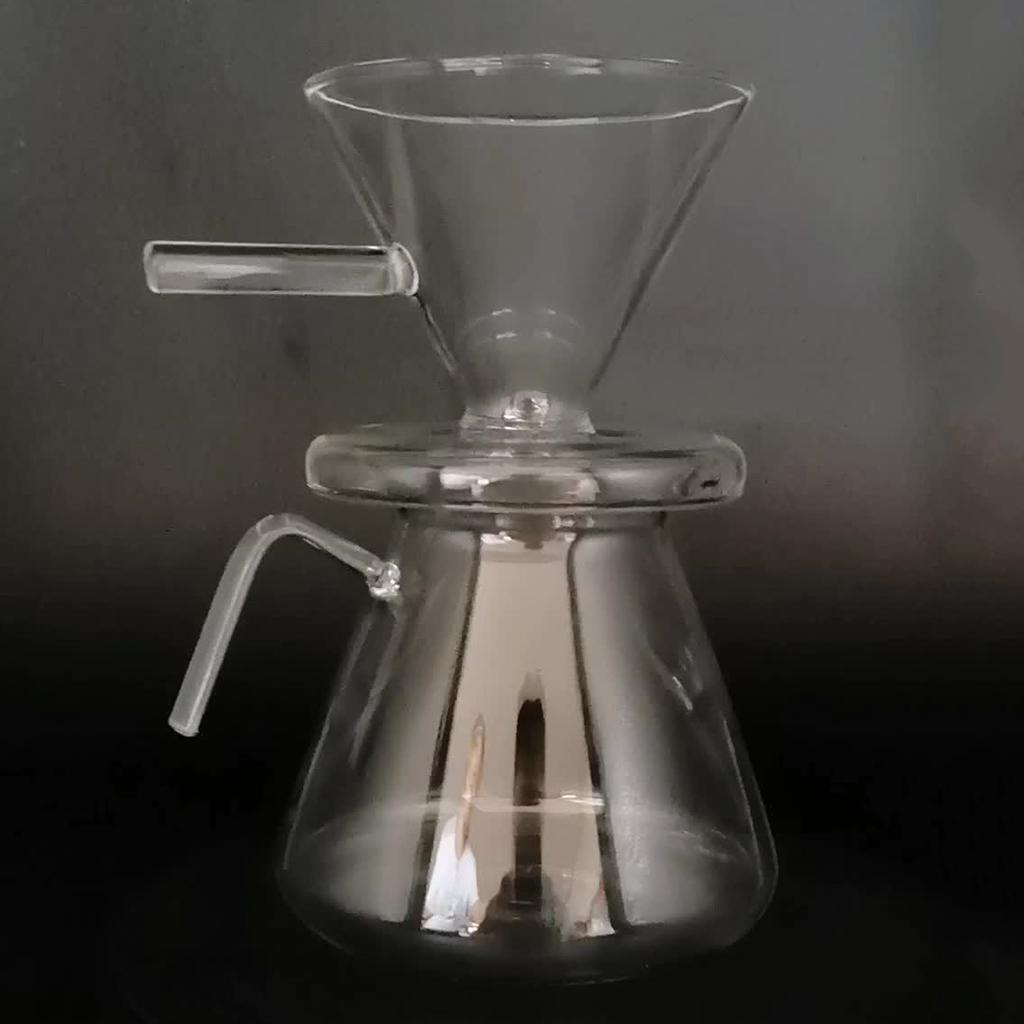 Pour Over Coffee Maker Glass Manual Drip Brewer Coffee Pot for Home Office