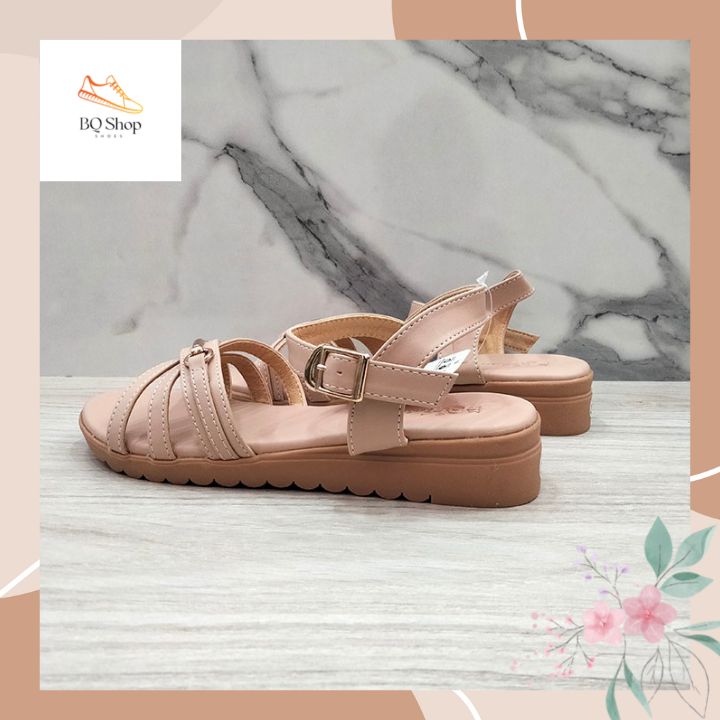 Giày Sandal Quai Hậu Nữ Quai Chéo Ba Dây Mảnh Đế TPR Độ Bám Tốt SD SD-357 Quai chéo ba dây mảnh gắn khóa