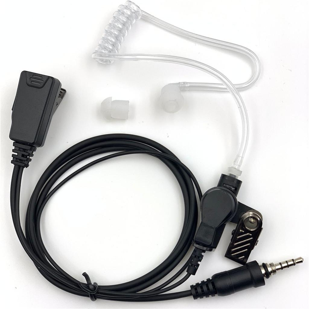 PTT MIC Headset Covert Acoustic Tube Earpiece for Vertex VX-6E Two Way Radio
