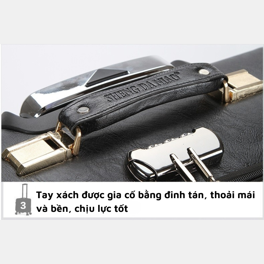 Vali Kéo Du Lịch Size 18inch Chất Da Xịn, Vali Kéo Doanh Nhân Có Ngăn Để Laptop Riêng